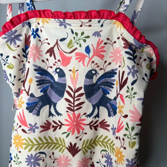 Pink Chicken One Piece Swimsuit Girls 8Y - Picture 3 of 6